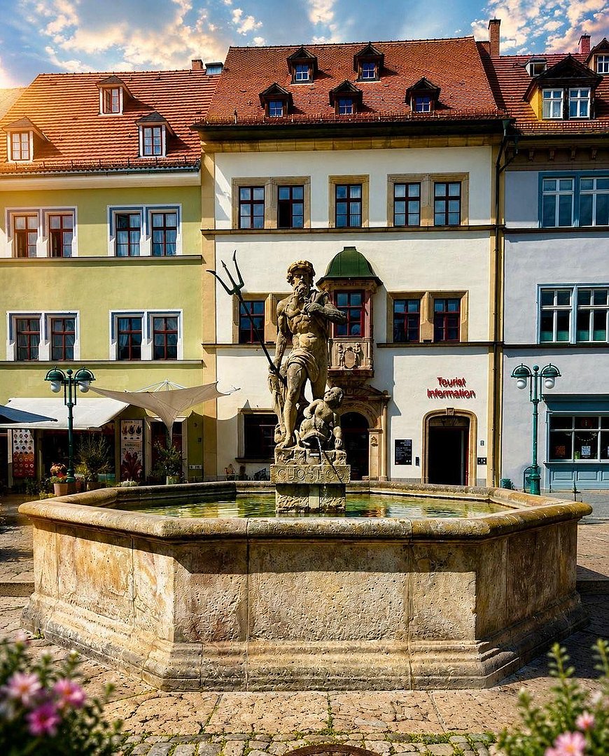 Neptunbrunnen auf dem Markt Neptunbrunnen auf dem Markt